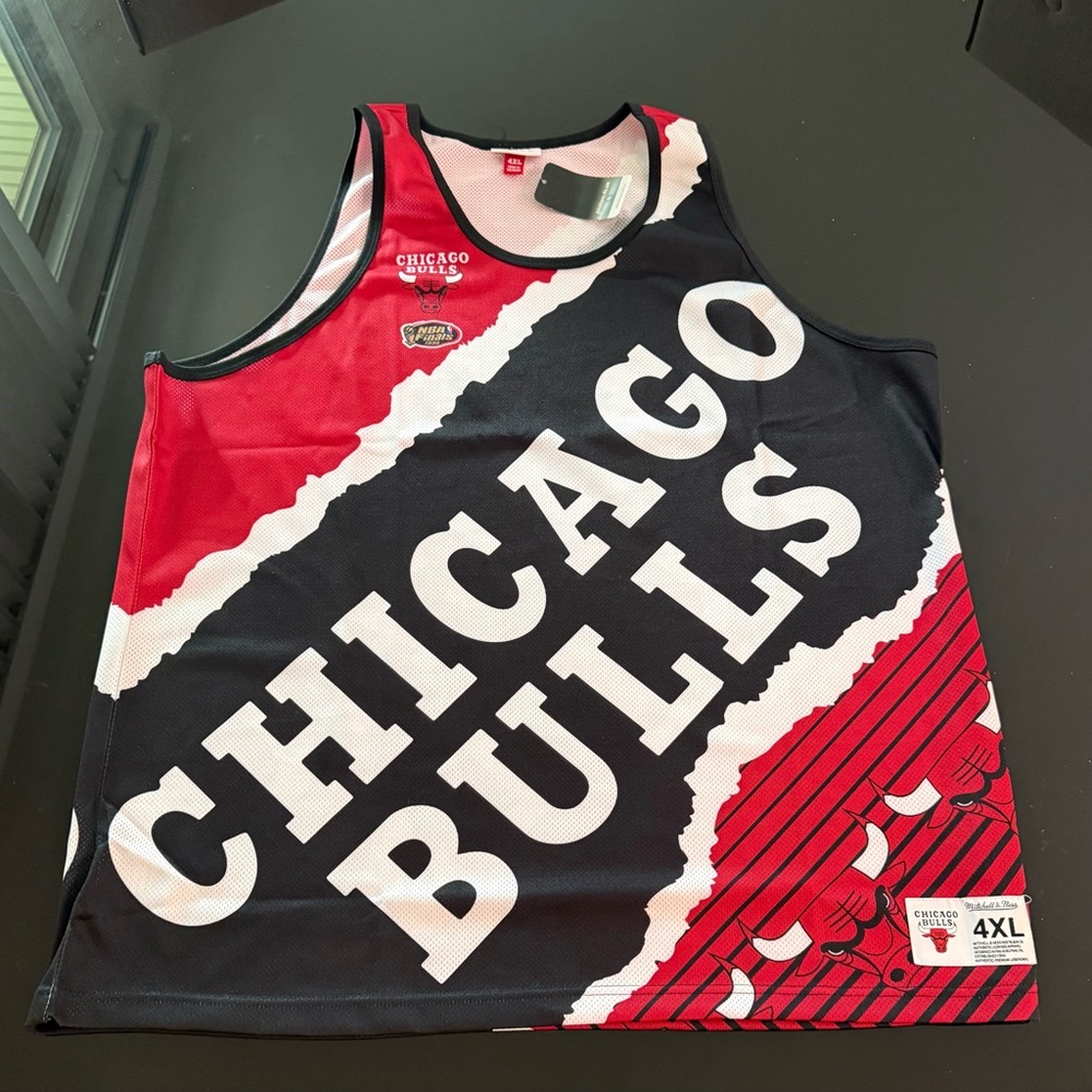 Mitchell & Ness Chicago Bulls Red and Black Jersey